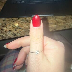 Delicate Silver Floral Ring